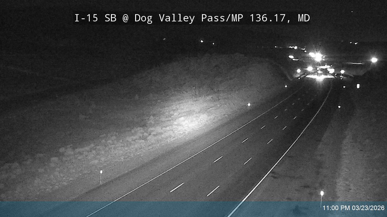 I-15 SB @ Dog Valley Pass/MP 136.17, MD live webcam