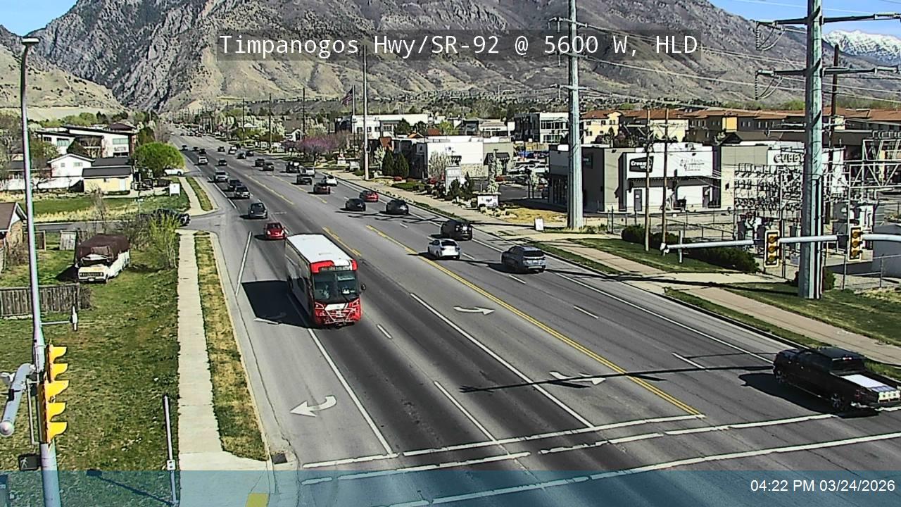 Timpanogos Hwy / 11000 N / SR-92 @ 5600 W, HLD live webcam