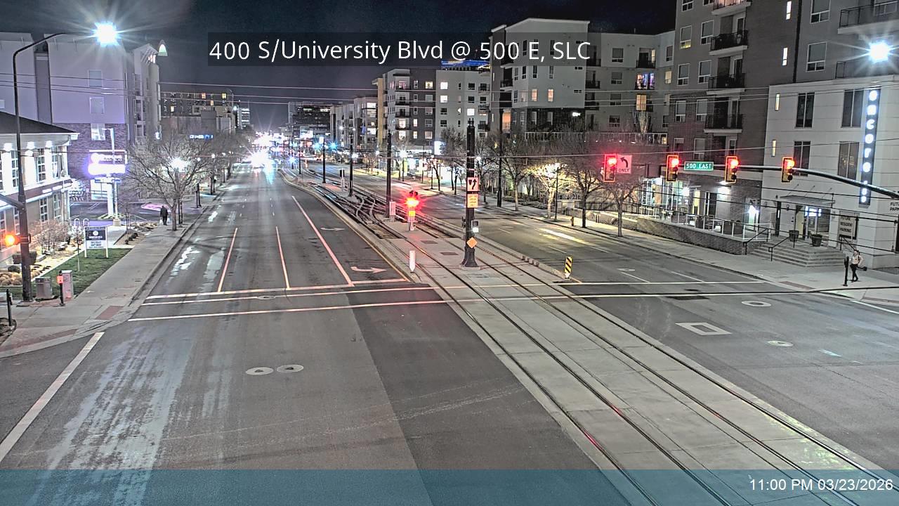 400 S / University Blvd / SR-186 @ 500 E, SLC live webcam