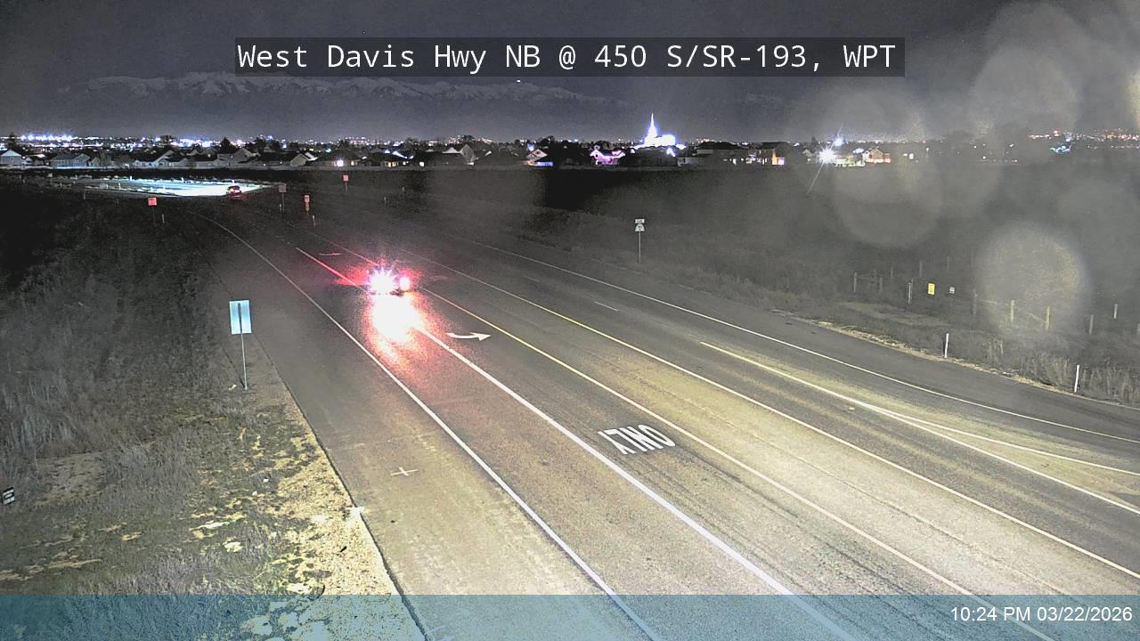 West Davis Hwy / SR-177 NB @ 450 S / SR-193 / MP 15.57, WPT live webcam