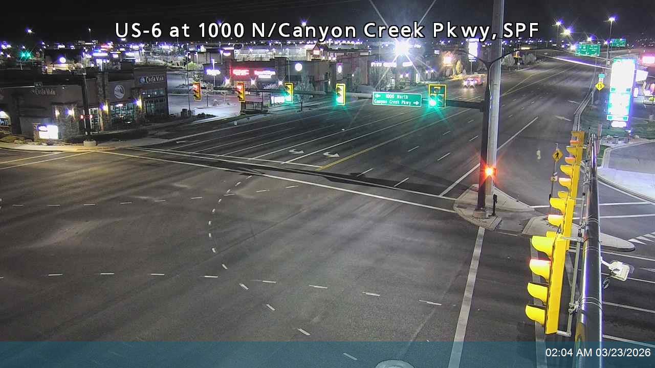 US-6 @ 1000 N / Canyon Creek Pkwy, SPF live webcam