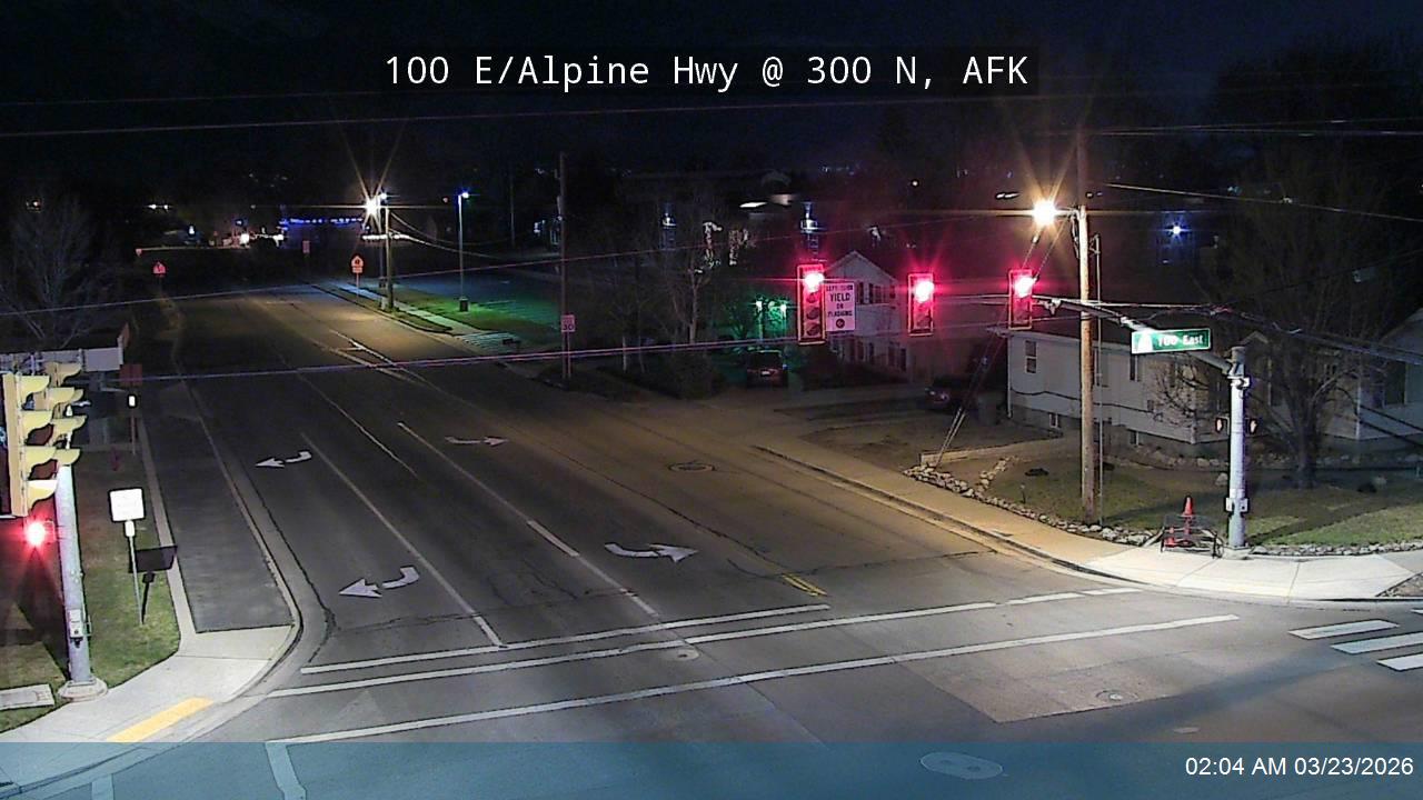 100 E / Alpine Hwy / SR-74 @ 300 N, AFK live webcam