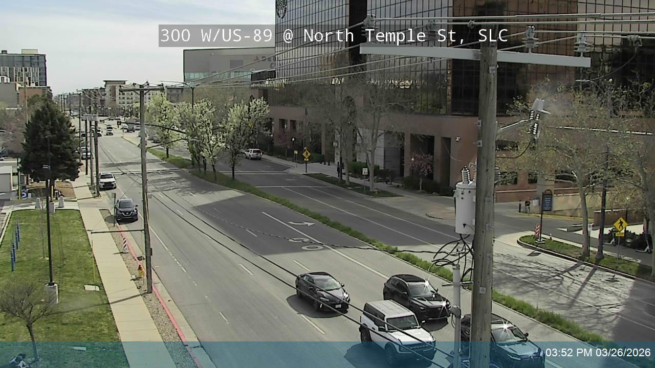 Noth Temple @ 300 W / US-89, SLC live webcam