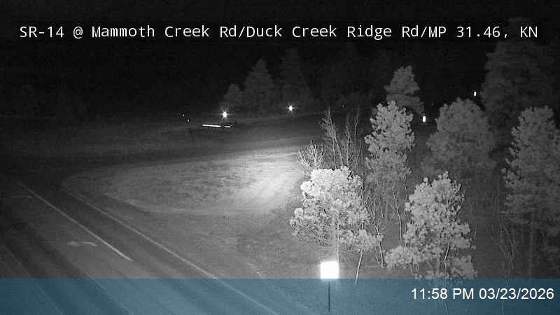 SR-14 EB @ Mammoth Creek Rd / Duck Creek Ridge Rd / MP 31.06, KN live webcam