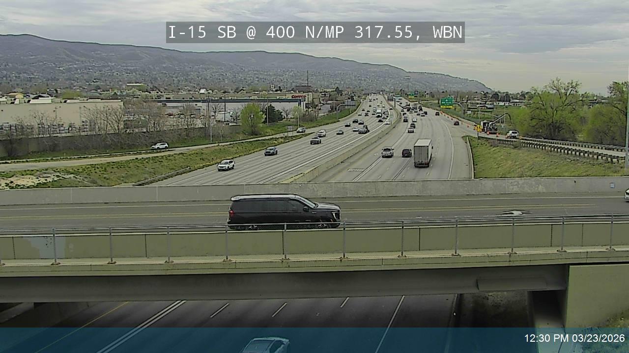 I-15 SB @ 400 N / SR-106 / MP 317.55, WBN live webcam