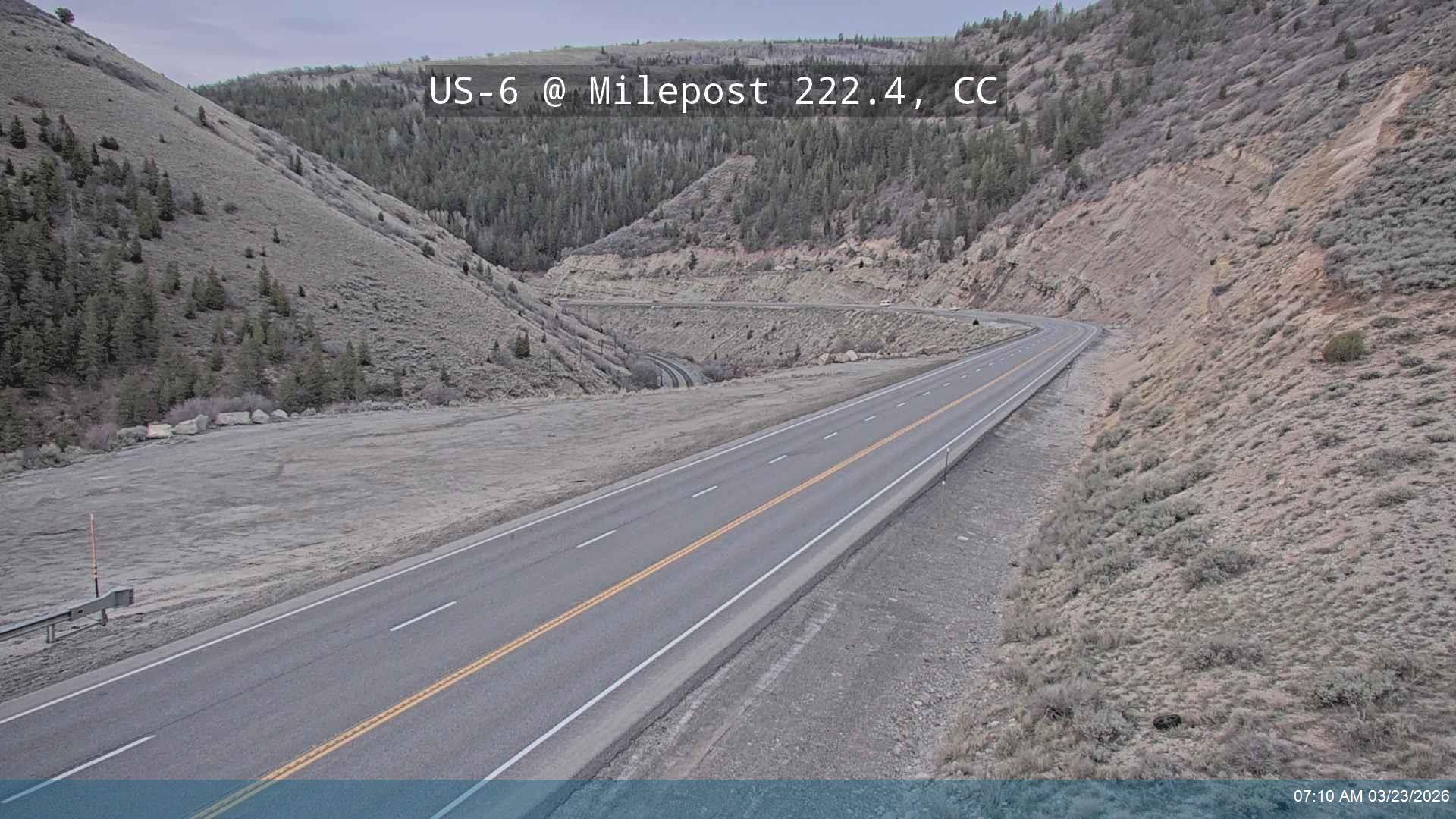 US-6 WB @ Milepost 222.3, CC live webcam