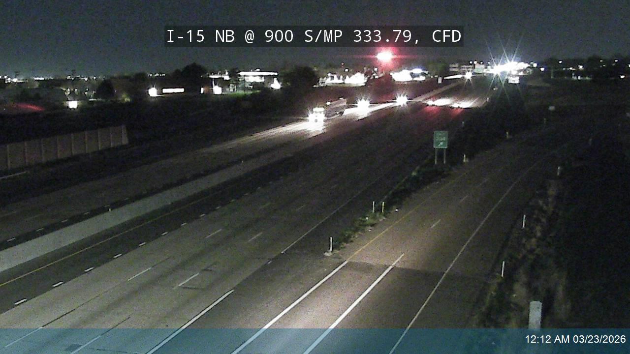 I-15 NB @ 900 S / MP 333.79, CFD live webcam