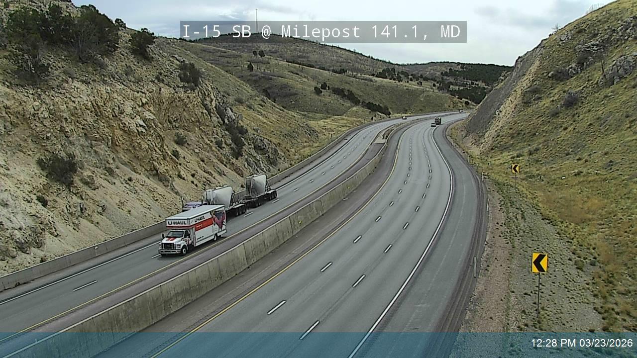 I-15 SB @ Milepost 141.1, MD live webcam