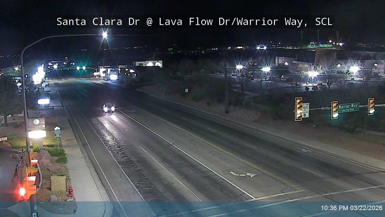 Santa Clara Dr @ Lava Flow Dr / Warrior Way, SCL live webcam