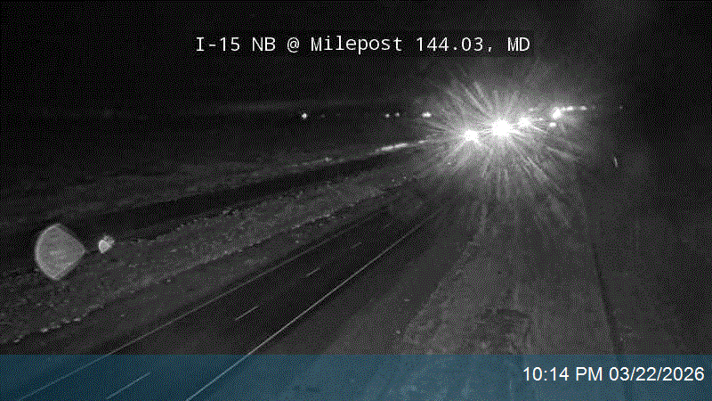 I-15 NB @ Milepost 144.03, MD live webcam