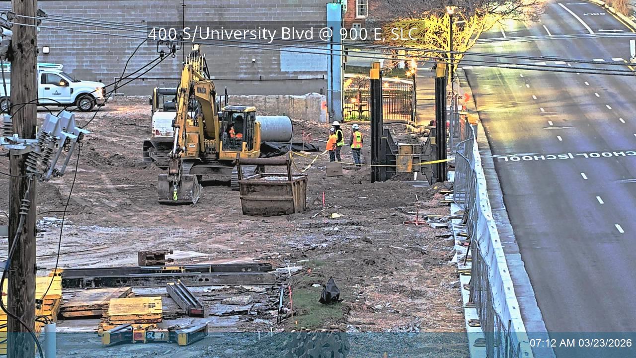 400 S / University Blvd / SR-186 @ 900 E, SLC live webcam