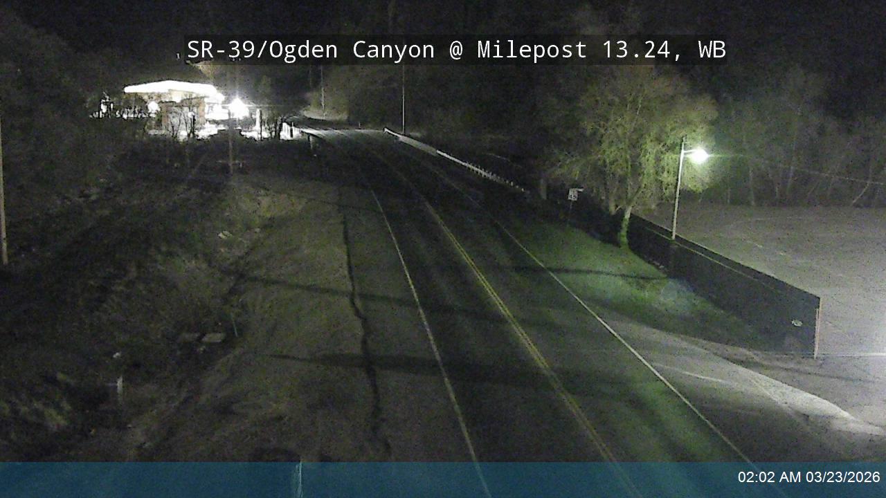 SR-39 / Ogden Canyon @ Milepost 13.24, WB live webcam