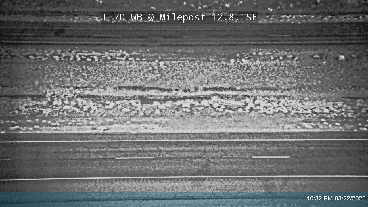 I-70 WB @ Milepost 12.8, SE live webcam