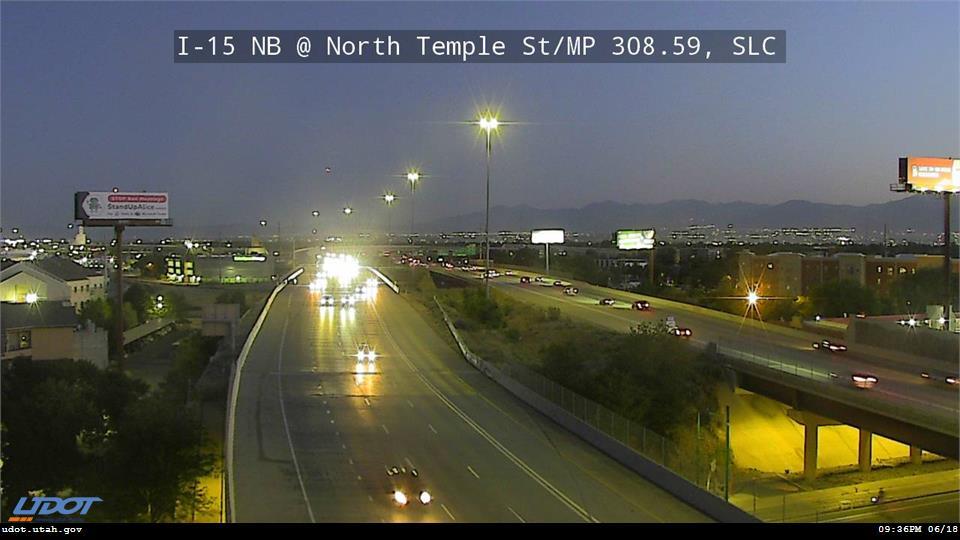 I-15 NB @ North Temple St / MP 308.59, SLC