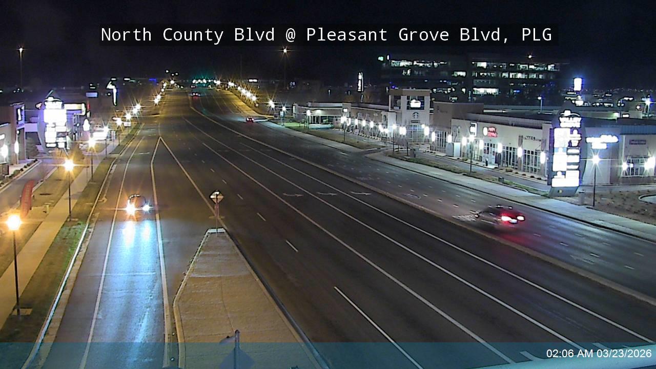 North County Blvd / SR-129 @ Pleasant Grove Blvd / SR-135, PLG live webcam