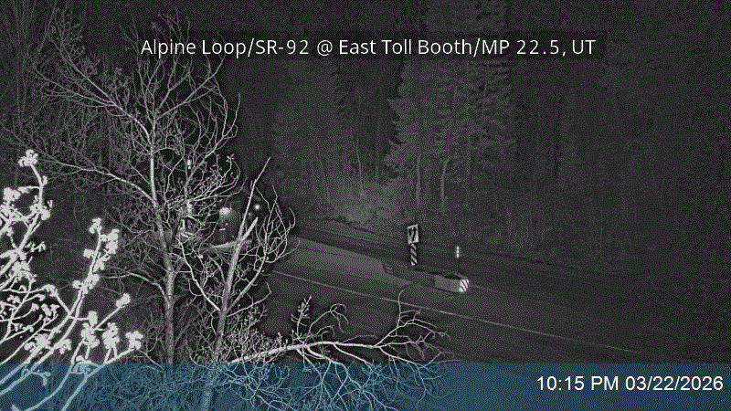 Alpine Loop / SR-92 @ East Toll Booth / MP 22.5, UT live webcam