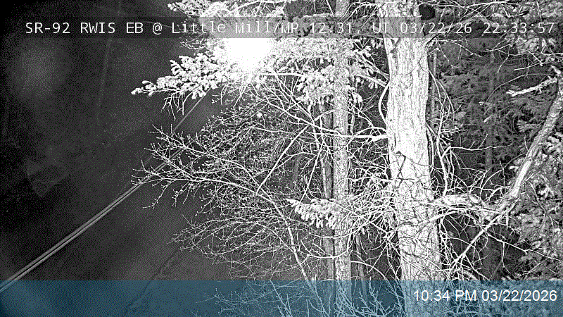Alpine Loop / SR-92 RWIS EB @ Little Mill / MP 12.31, UT live webcam