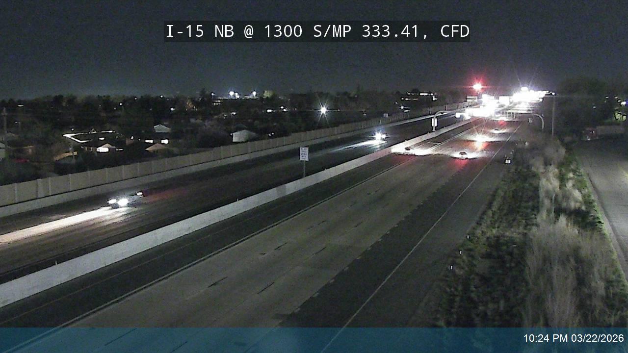I-15 NB @ 1300 S / MP 333.41, CFD live webcam