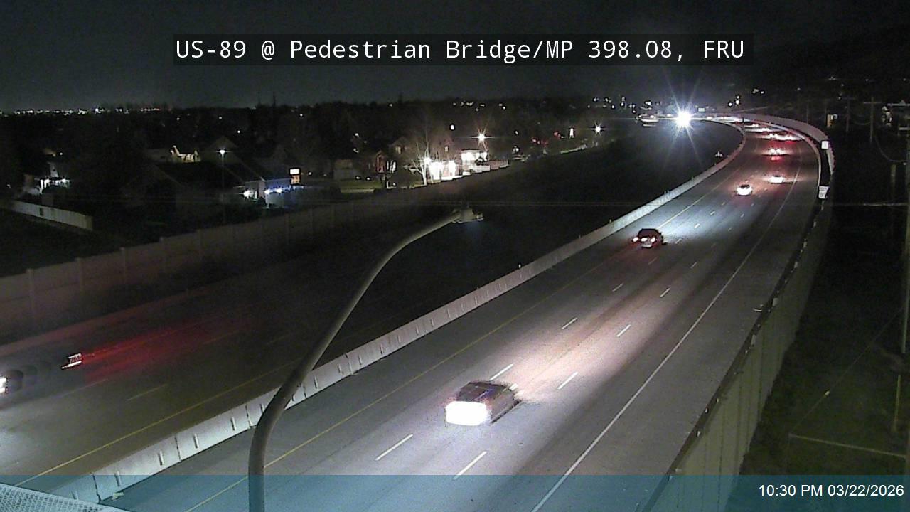 US-89 @ Pedestrian Bridge / MP 398.08, FRU live webcam