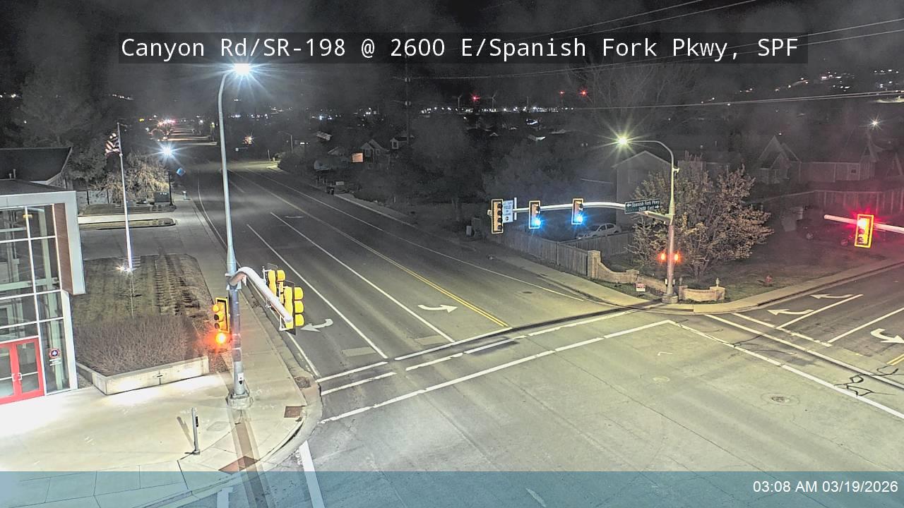Canyon Rd / SR-198 @ 2600 E / Spanish Fork Pkwy, SPF live webcam