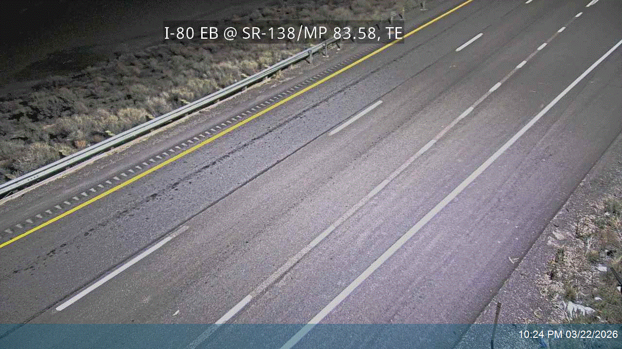 I-80 EB @ SR-138 / MP 83.58, TE live webcam