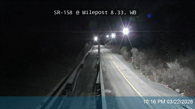 SR-158 @ Milepost 8.33, WB live webcam