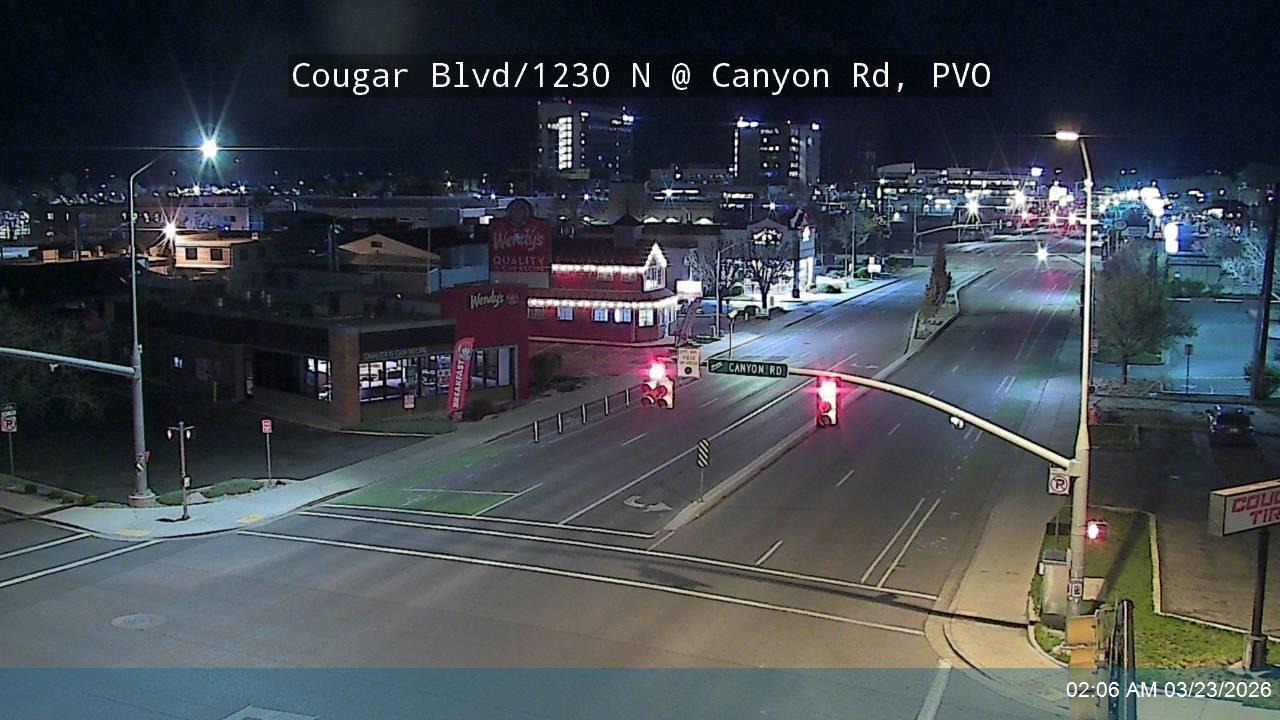 Cougar Blvd / 1230 N @ Canyon Rd, PVO live webcam