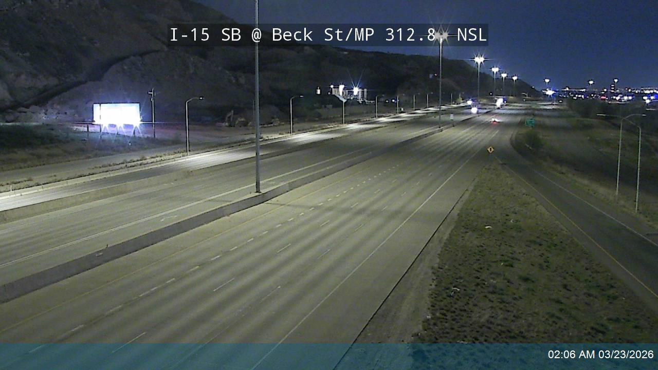 I-15 SB @ Beck St / US-89 / MP 312.8, NSL live webcam
