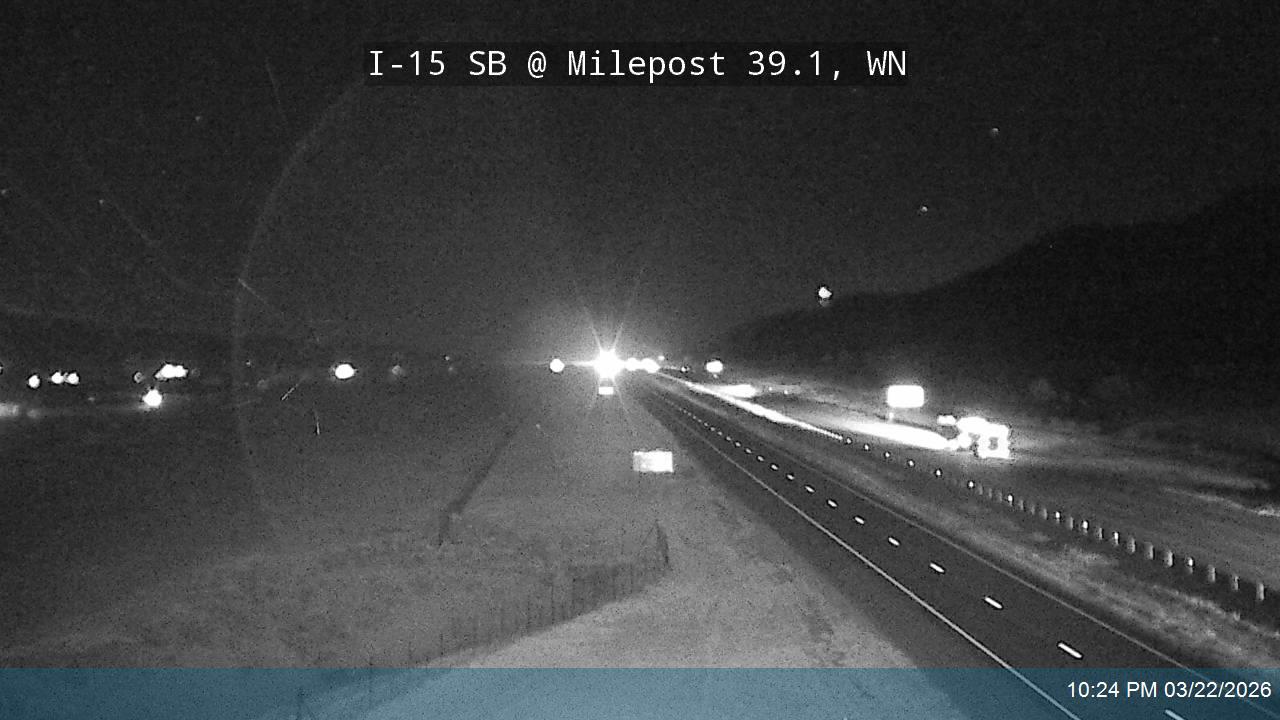 I-15 SB @ Milepost 39.1, WN live webcam
