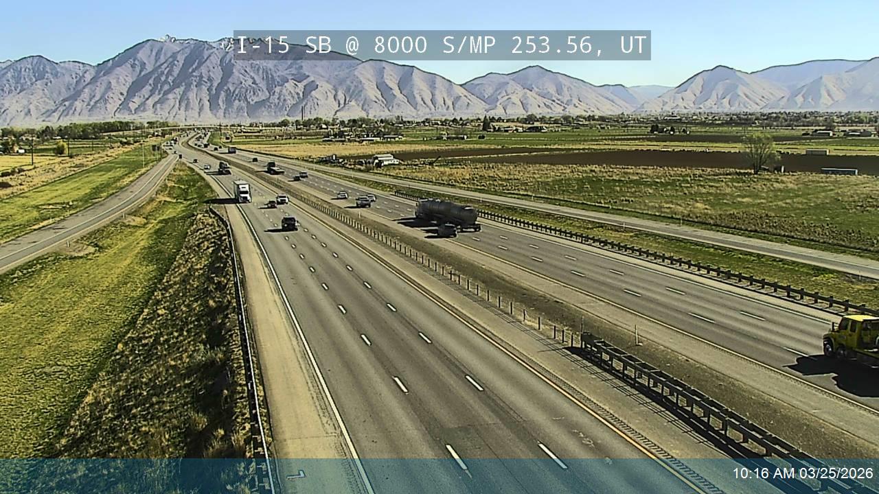 I-15 SB @ 8000 S / SR-164 / MP 253.56, UT live webcam