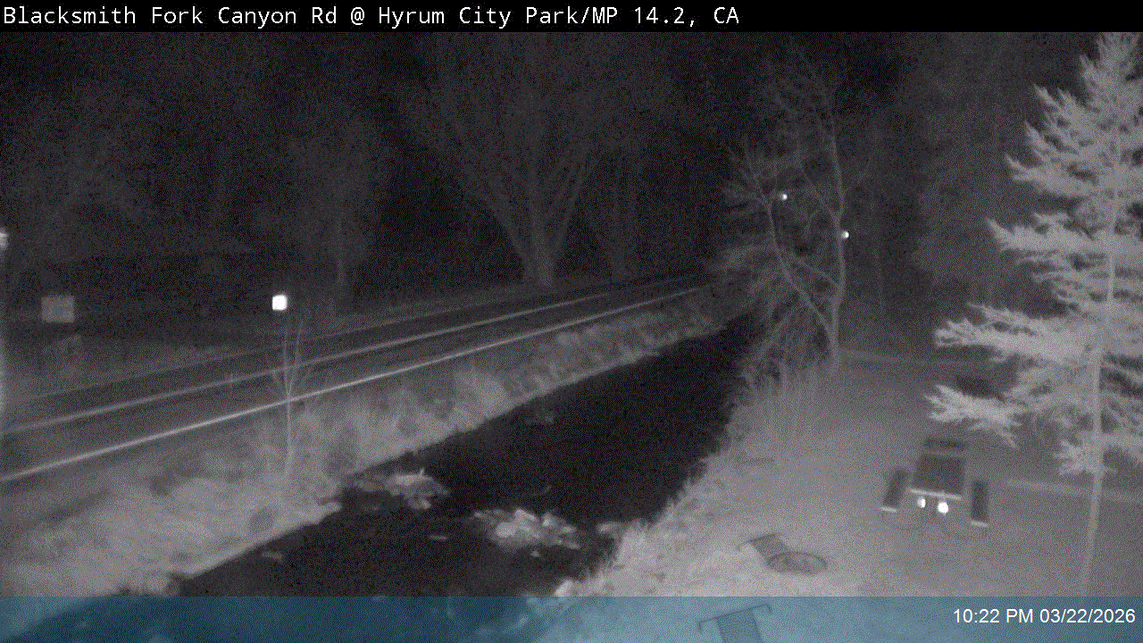 Blacksmith Fork Canyon Rd / SR-101 @ Hyrum City Park / MP 14.2, CA live webcam