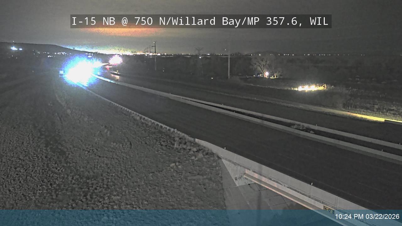 I-15 NB @ 750 N / Willard Bay / SR-315 / MP 357.6, WIL live webcam