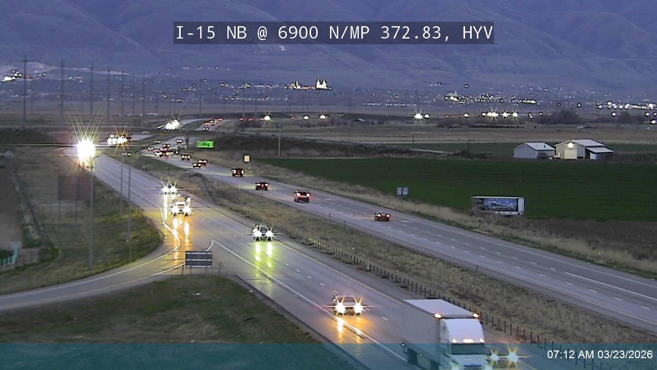 I-15 NB @ 6900 N / SR-240 / MP 372.83, HYV live webcam