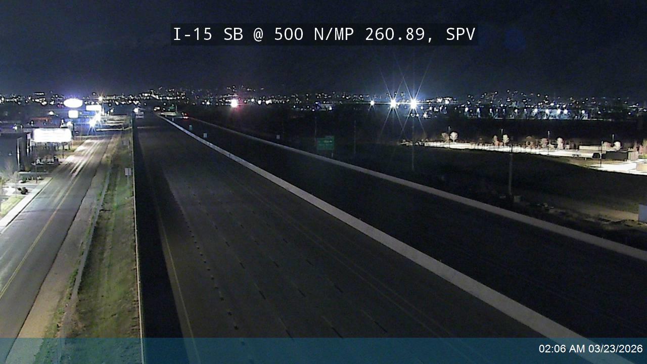 I-15 SB @ 500 N / MP 260.89, SPV live webcam