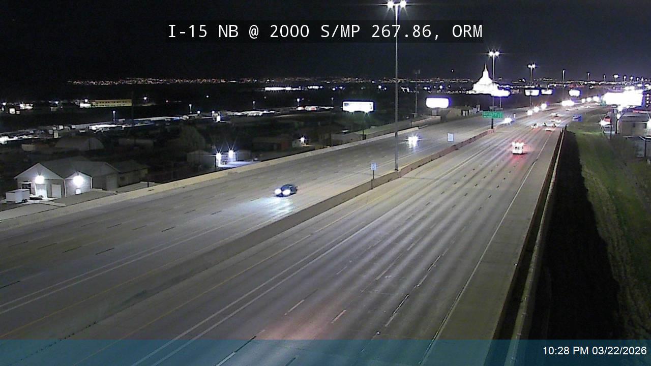 I-15 NB @ 2000 S / MP 267.86, ORM live webcam