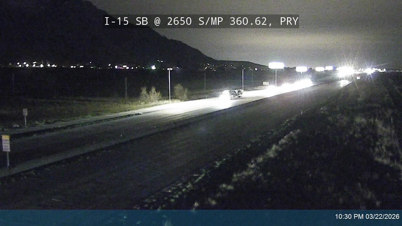 I-15 SB @ 2650 S / MP 360.62, PRY live webcam