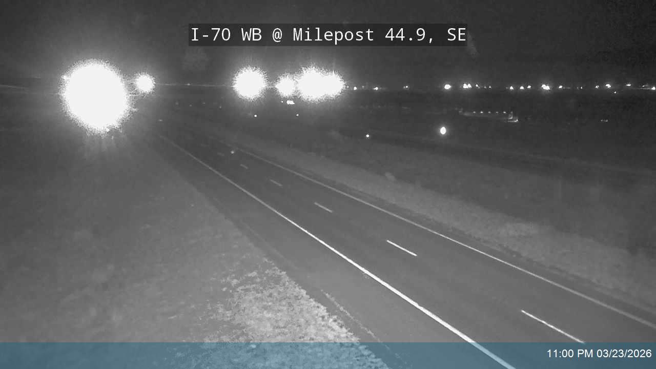 I-70 WB @ Milepost 44.9, SE live webcam