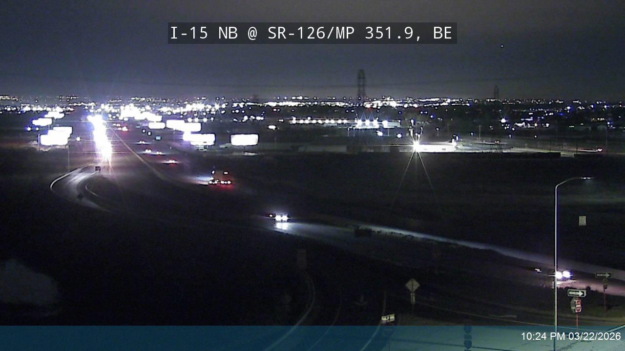 I-15 NB @ SR-126 / MP 351.9, BE live webcam