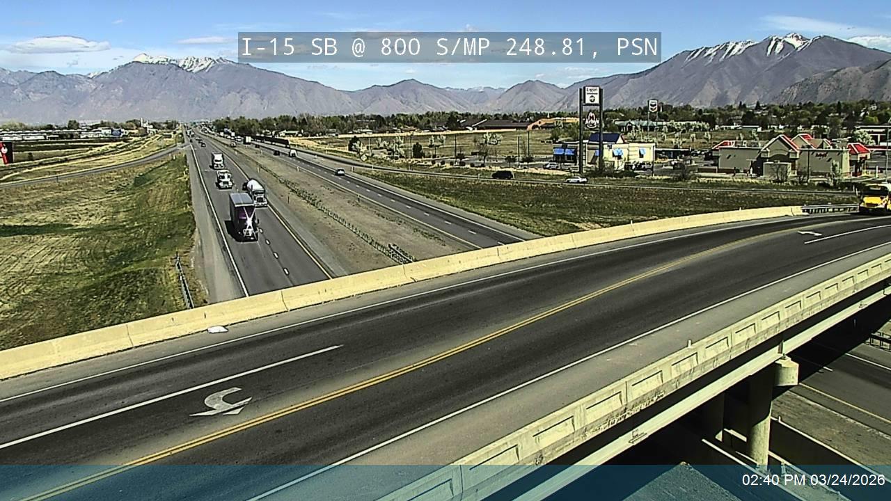 I-15 SB @ 800 S / SR-178 / MP 248.81, PSN live webcam