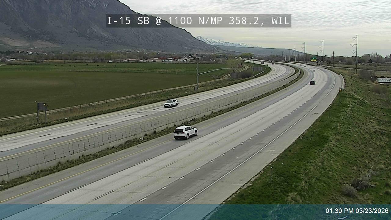 I-15 SB @ 1100 N / MP 358.2, WIL live webcam