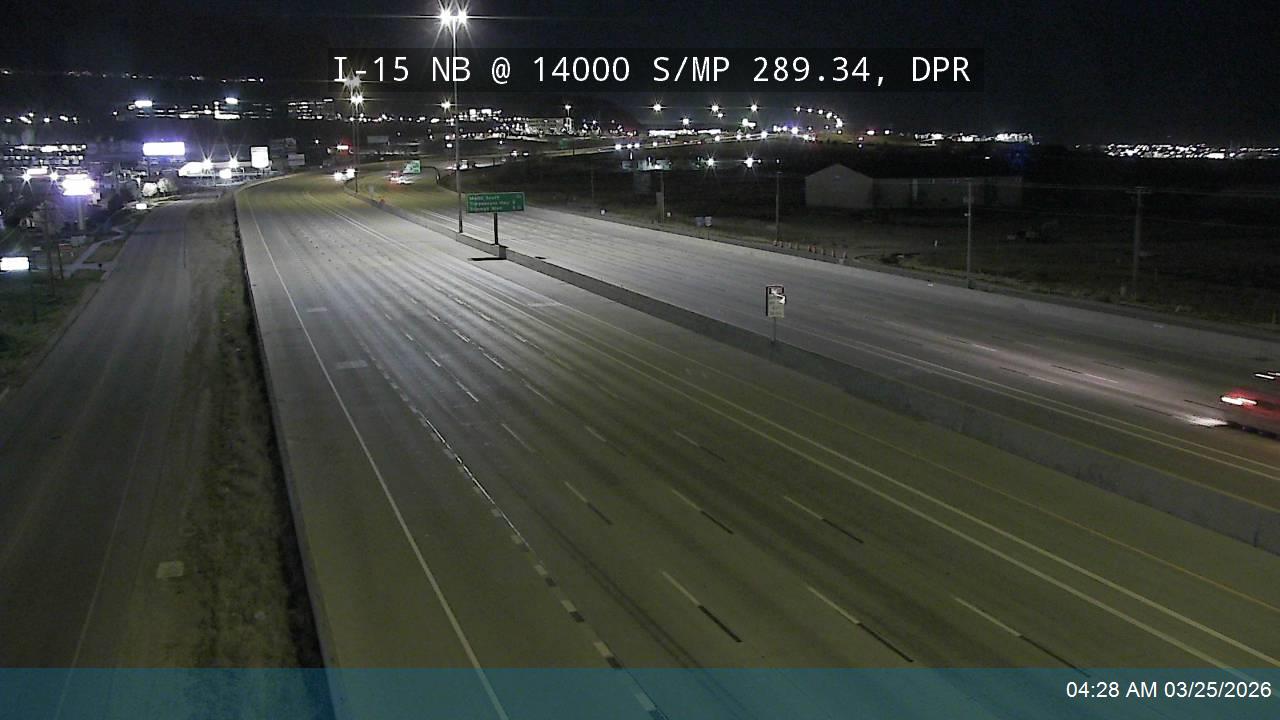 I-15 NB @ 14000 S / MP 289.34, DPR live webcam