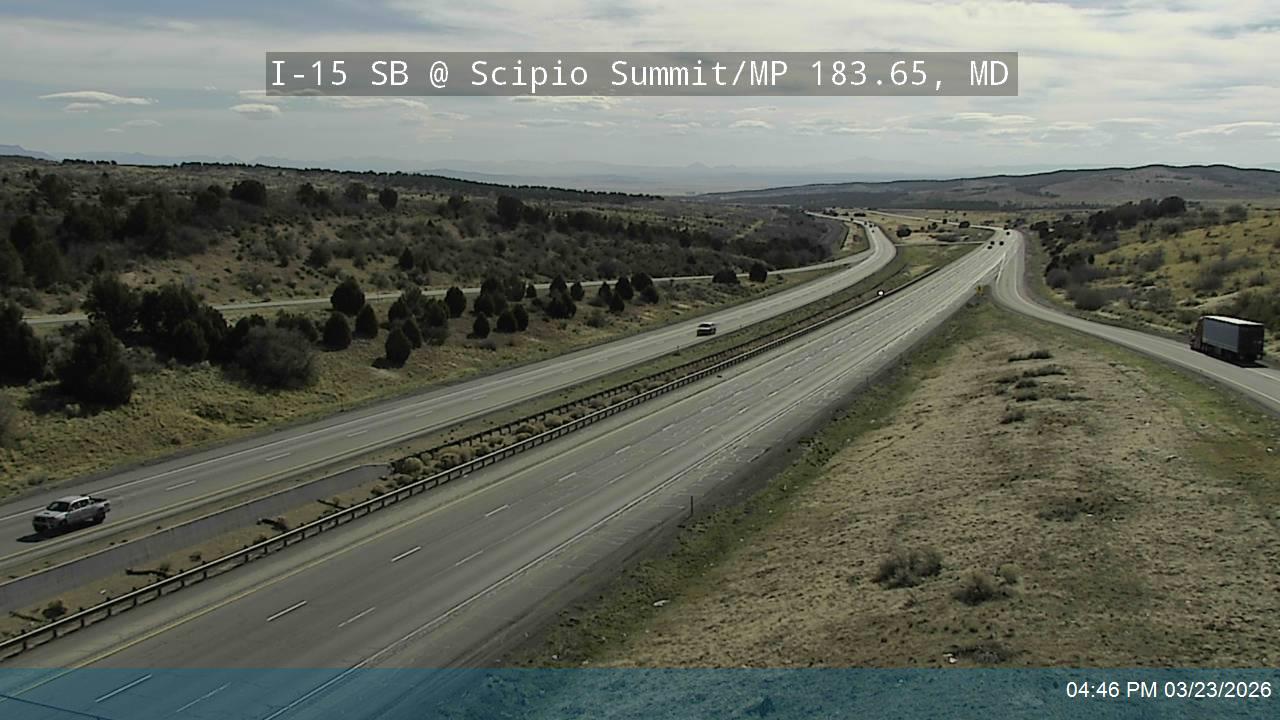 I-15 SB @ Scipio Summit / Exit 184 / MP 183.65, MD live webcam