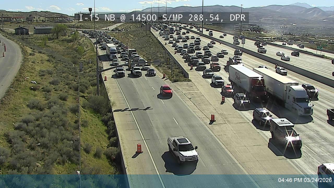 I-15 NB @ 14500 S / MP 288.54, DPR live webcam