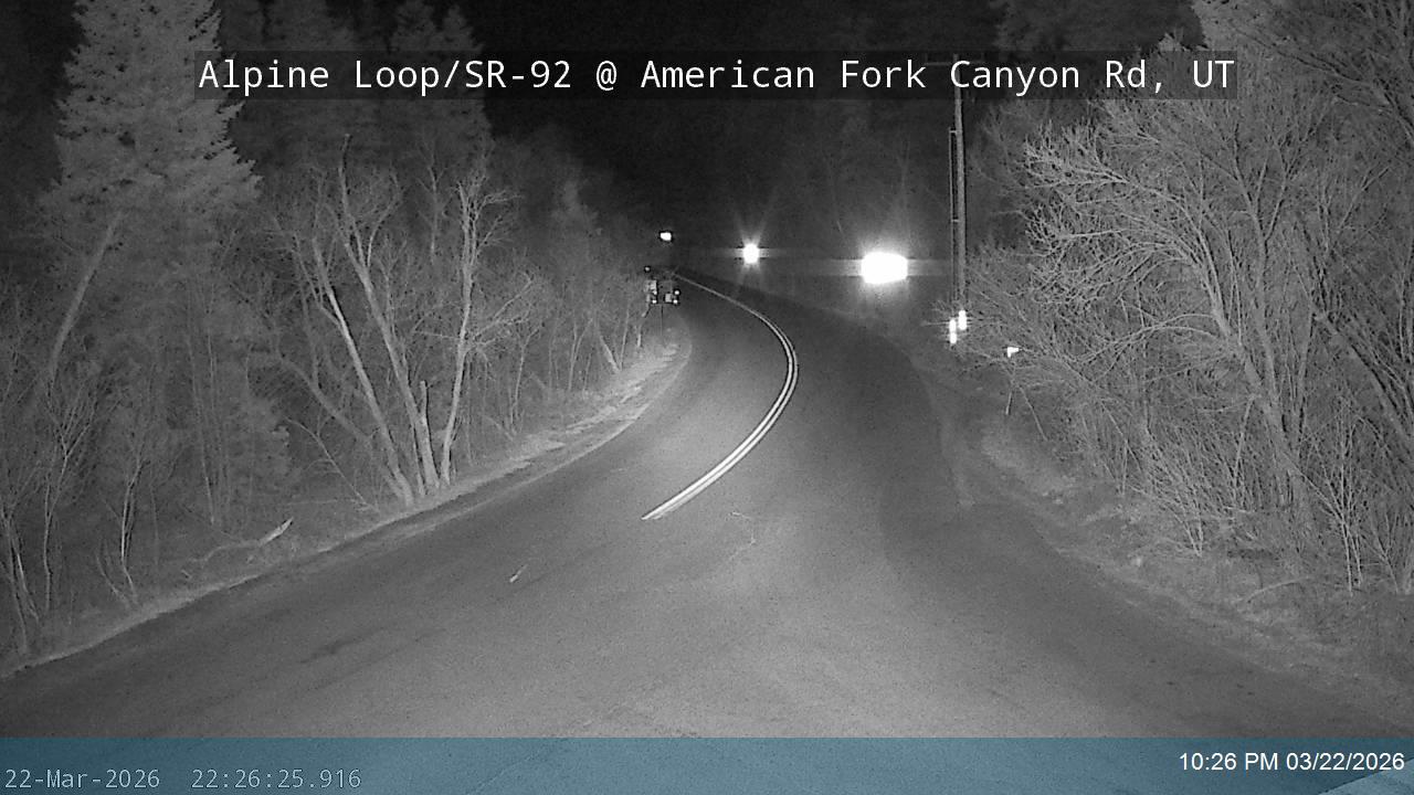 Alpine Loop / SR-92 @ American Fork Canyon Rd / SR-144, UT live webcam