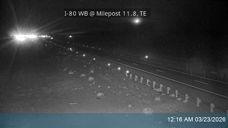 I-80 WB @ Milepost 11.8, TE live webcam