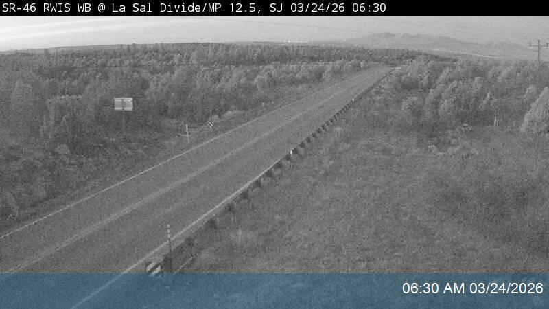 SR-46 RWIS WB @ La Sal Divide / MP 12.5, SJ live webcam