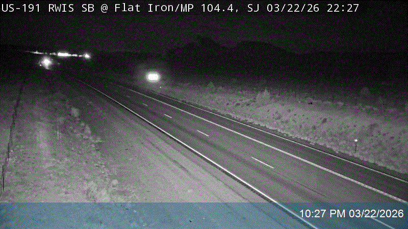 US-191 RWIS SB @ Flat Iron / MP 104.44, SJ live webcam