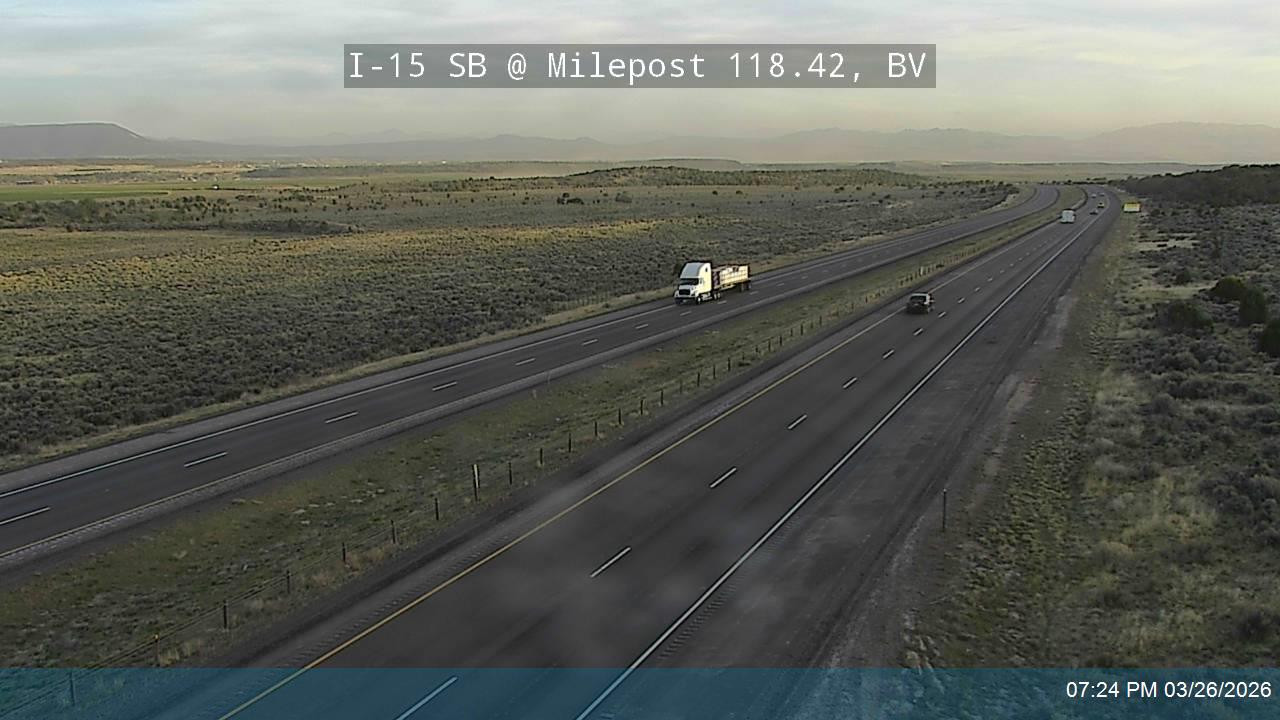 I-15 SB @ Milepost 118.42, BV live webcam