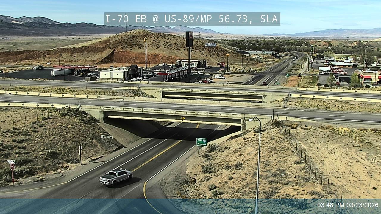 I-70 EB @ State St / US-89 / MP 56.73, SLA live webcam