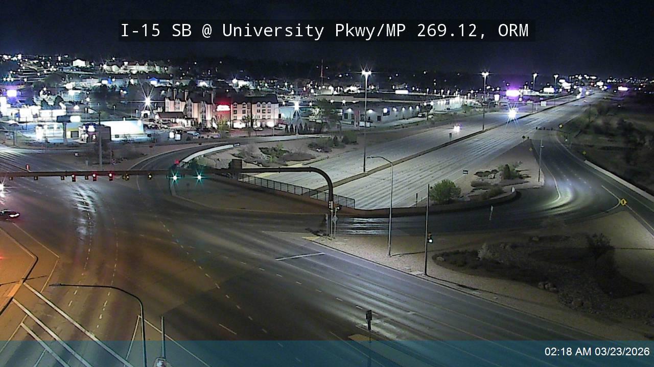 I-15 SB @ University Pkwy / SR-265 / MP 269.12, ORM live webcam